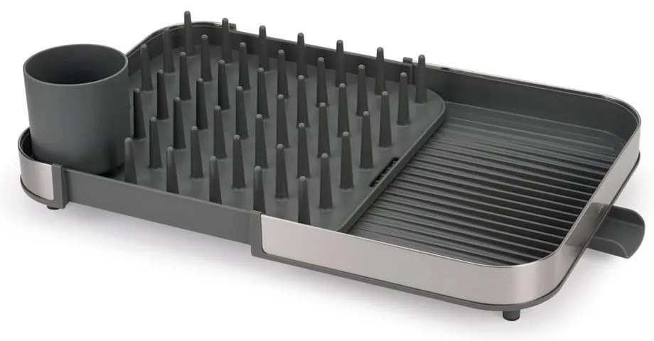 Scolapiatti regolabile grigio in acciaio inox 35x39 cm Duo - Joseph Joseph