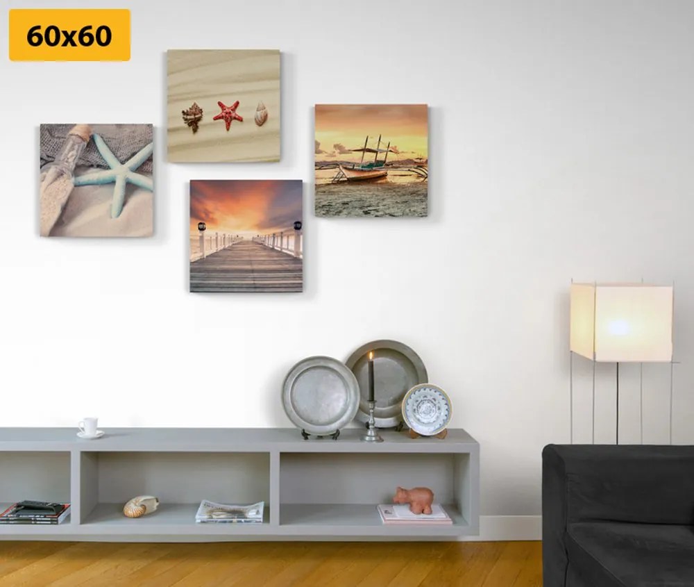 Set di quadri – Tesori del mare e della spiaggia