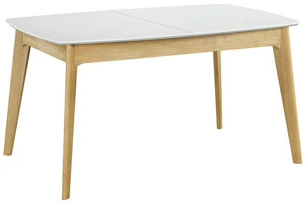 Tavolo estensibile scandinavo bianco e legno L140-180 MEENA