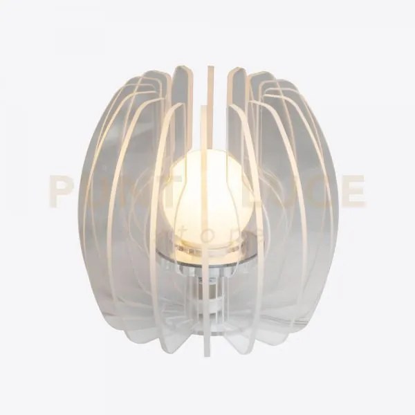 Lampada piccola iride in cristallo acrilico 1 luce attacco e14 tras...