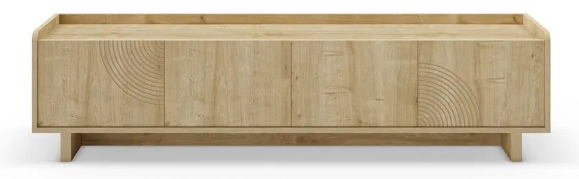 Mobile TV di colore naturale con effetto rovere 180x45x40 cm Daira – Marckeric