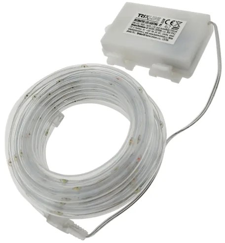 Catena luminosa LED natalizia per esterni 100 LED/3xAA, 5,45 m, IP44, multicolore