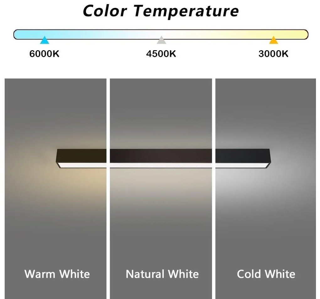 Immax NEO 07255L - Luce LED dimmerabile LUNGO 20W/230V Wi-Fi Tuya nero + +TC