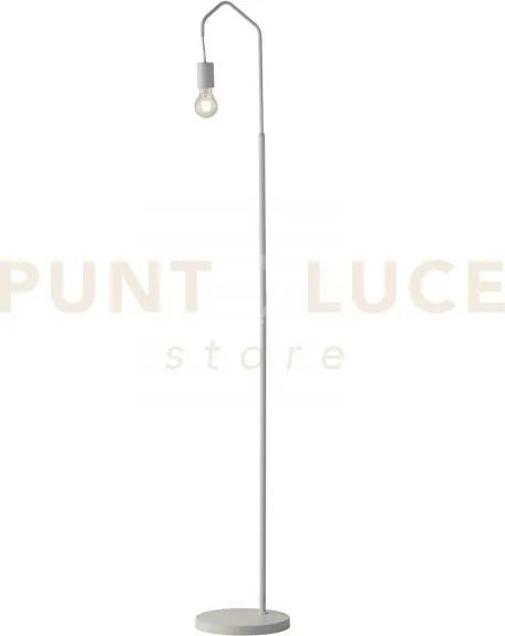 Piantana habitat bianca 1 luce attacco e27 29,5x165cm in metallo
