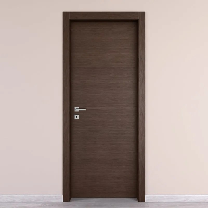 Porta interna a battente Timber in legno colore wengé, L 70 x H 210 cm, apertura reversibile