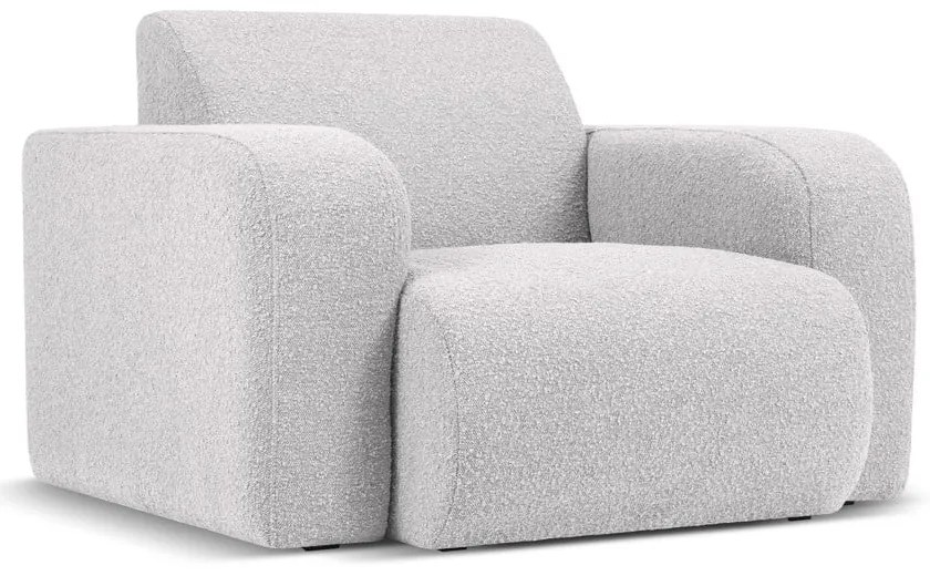 Poltrona grigio chiaro in tessuto bouclé Molino - Micadoni Home