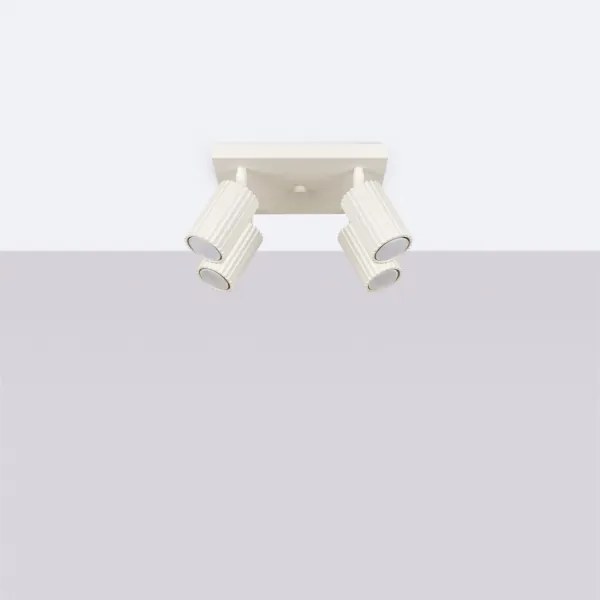 Sollux SL.1602 - Faretto KARBON 4xGU10/10W/230V color crema