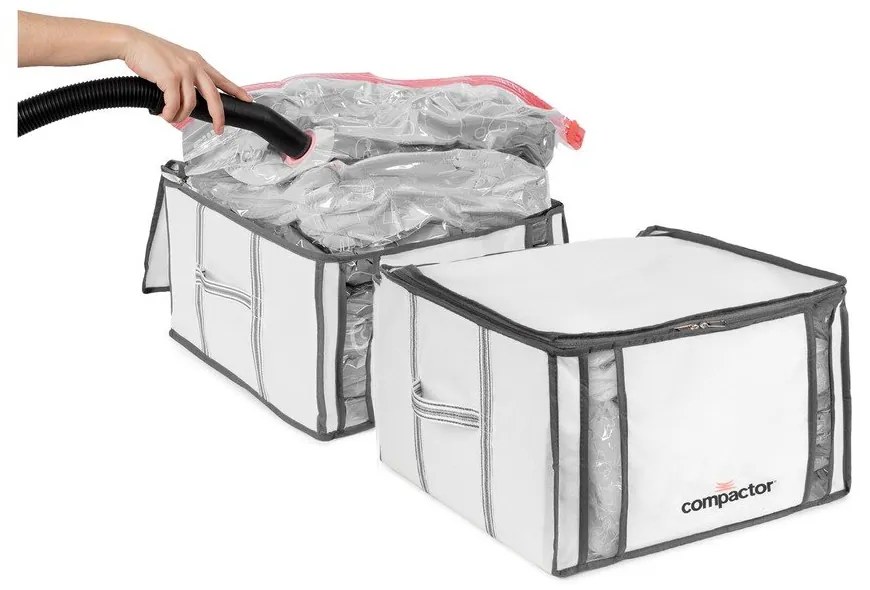 Set di organizer per vestiti sottovuoto/rinforzati in tessuto 2 pz 42x25x25 cm Life – Compactor
