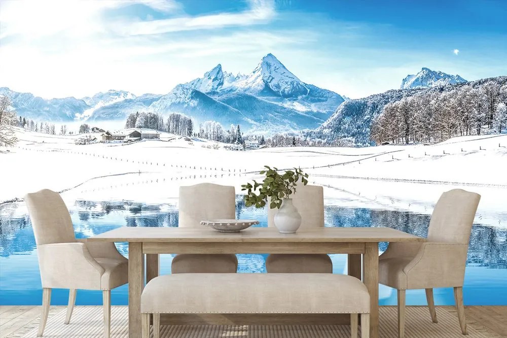 Carta da parati – Paesaggio innevato nelle Alpi
