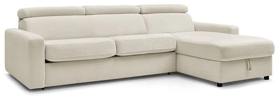 Divano angolare color crema allungabile (con composizione variabile) Monaco – Bobochic Paris