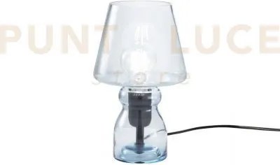 Lumetto gleam interamente in vetro blu 1 luce attacco e27 17x255cm