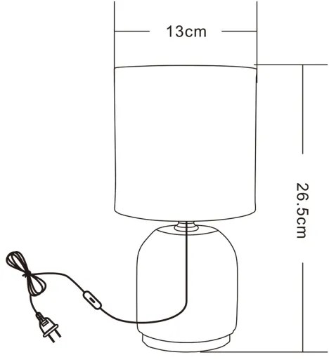 Zuma Line HS8723-BL - Lampada da tavolo 1xE14/40W/230V nero/oro