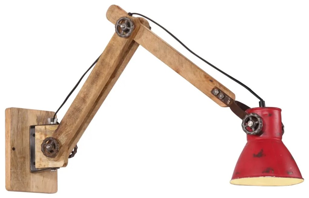 Lampada A Parete 25 W Rosso Anticato 96x15x20 Cm E27 /