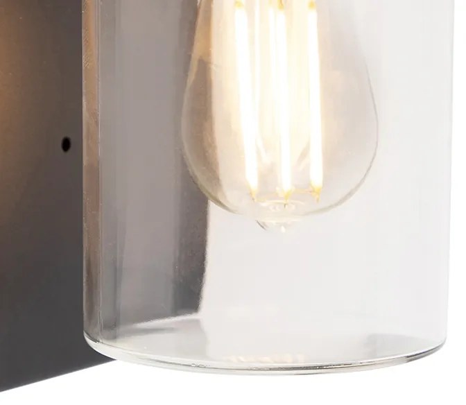 Lampada da parete per esterni moderna in acciaio inossidabile nero IP44 - Jarra