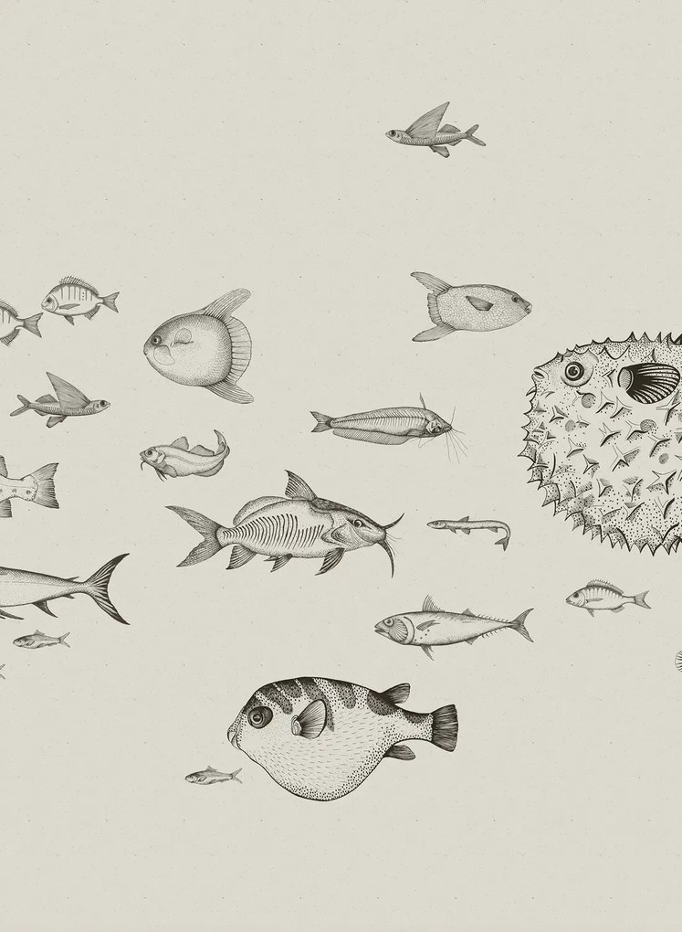 Coordonne Carta da parati panoramica Sea Current - Ink