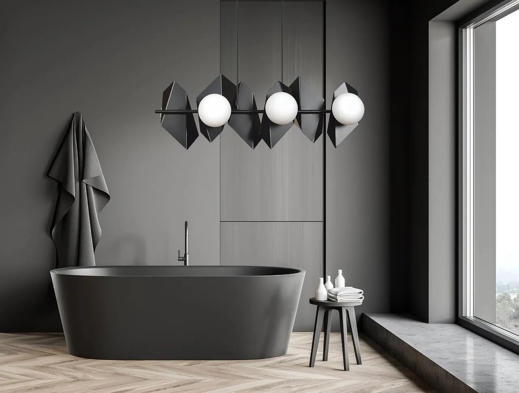 Lampadario a Sospensione DRIFTON 6 BLACK e WHITE Colore Nero