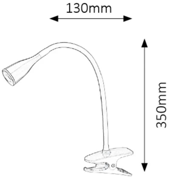 Rabalux 4196 - LED Lampada da tavolo con morsetto JEFF 1xLED/4,5W/230V