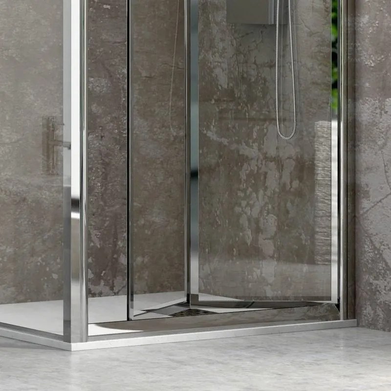 Kamalu - Cabina doccia angolare 70x90 apertura porta 70cm a libro modello KM4000S