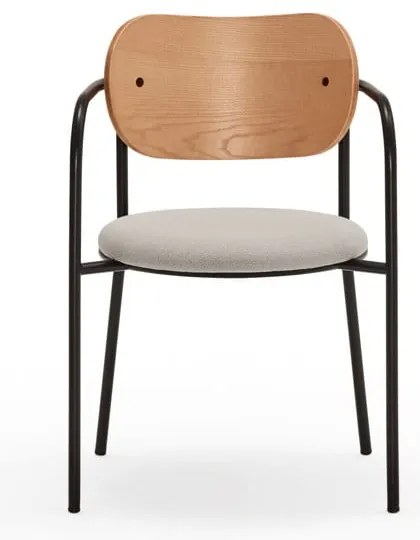 Sedia da pranzo grigia in rovere Eclipse - Teulat