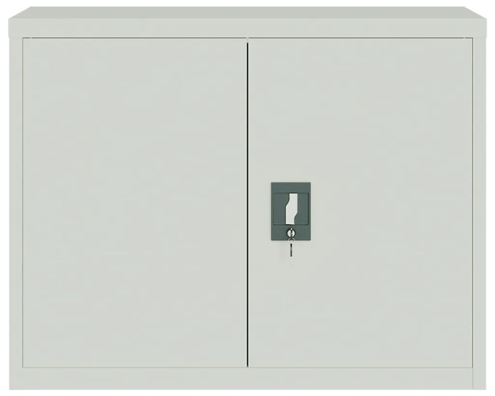 Armadio classificatore grigio chiaro 90x40x70 cm in acciaio