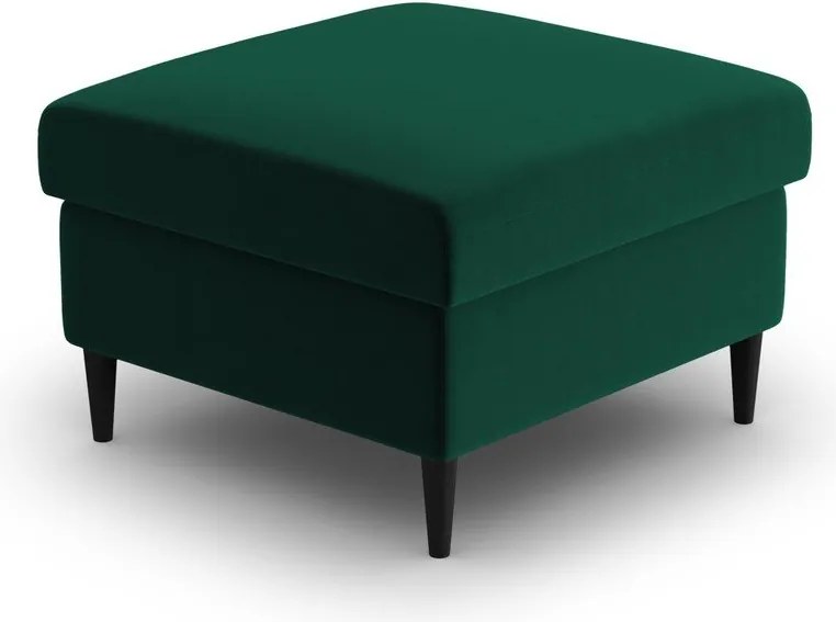 Poggiapiedi verde con rivestimento in velluto Kyoto – Cosmopolitan Design