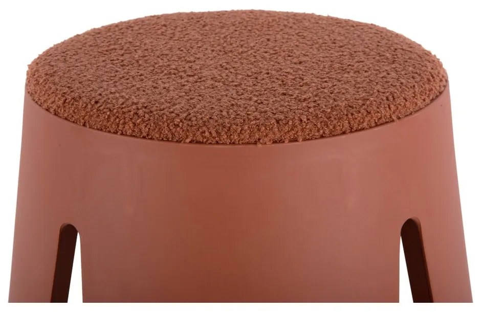 Sgabello in plastica rosso chiaro Savor - Leitmotiv