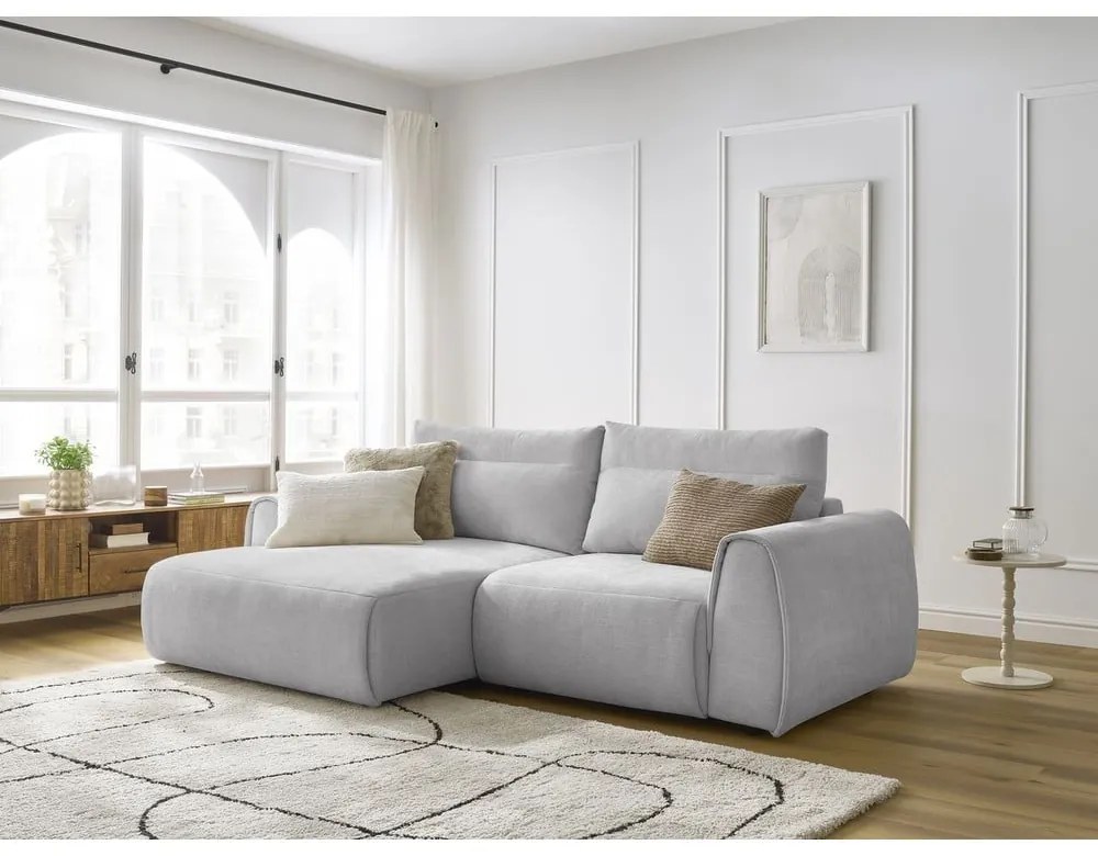 Divano angolare in grigio chiaro Aden – Bobochic Paris