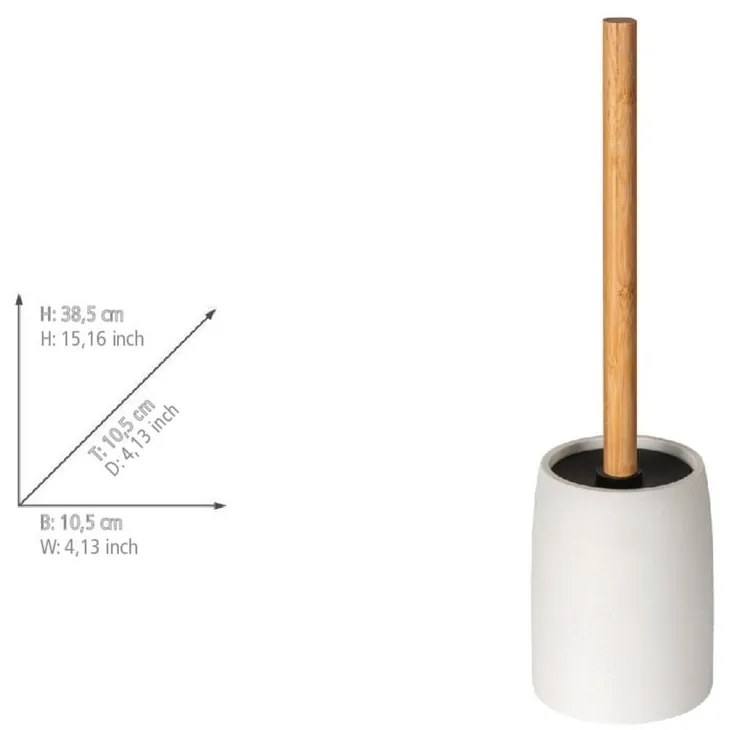 Scopino WC bianco opaco in poliresina Altavalle – Wenko