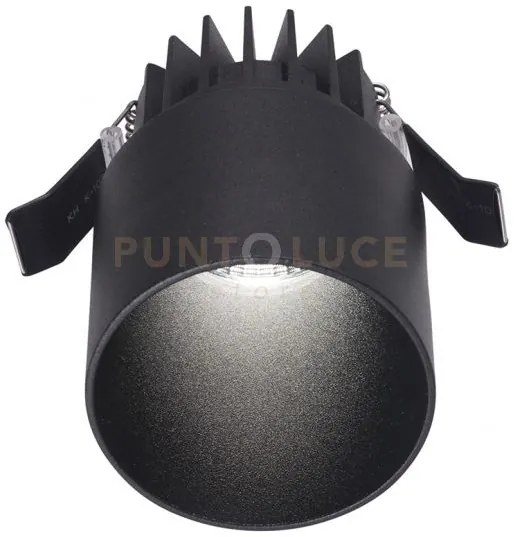 Gfa362- -faretto led ad incasso nero 3000k 400lm 9w d.7cm ip54