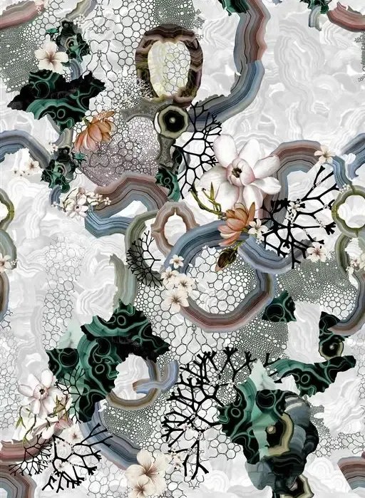 Christian Lacroix Carta da parati Algae Bloom - Pearl