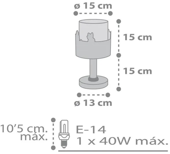 Dalber 61271 - Lampada per bambini LOVING DEER 1xE14/40W/230V