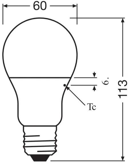 Lampadina LED A60 E27/8,5W/230V 2700K - Osram