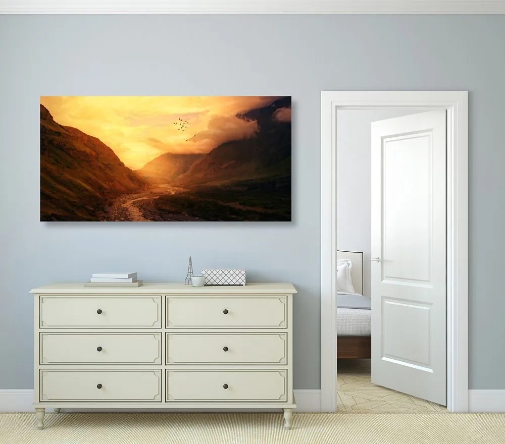 Quadro su tela – Tramonto sulla montagna