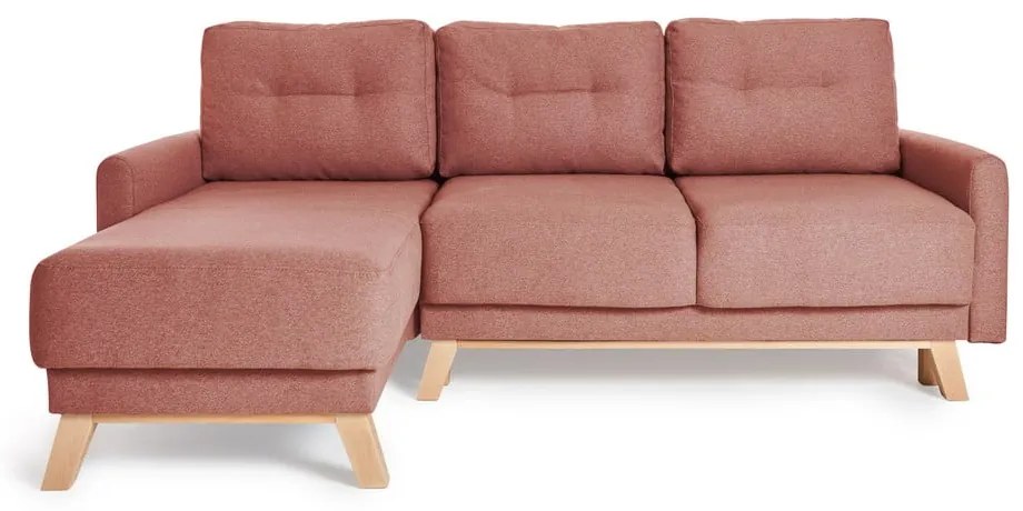 Divano letto variabile rosa ad angolo Pop - Bonami Selection