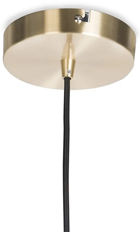 Lampada a sospensione smart ottone con vetro fumé 30 cm incl. WiFi ST64 - Ball