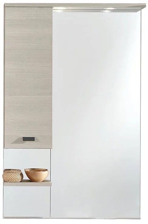 Specchio con illuminazione integrata bagno rettangolare Rimini L 70 x H 108 x P 18.5 cm bianco