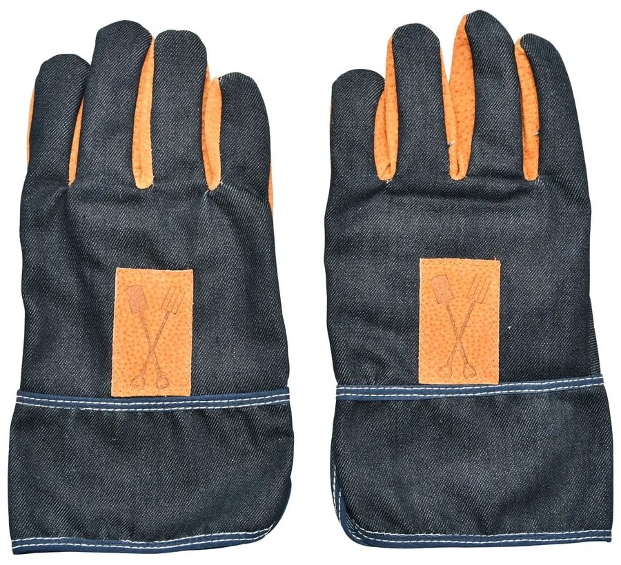 Guanti da giardinaggio blu-arancio Denim - Esschert Design
