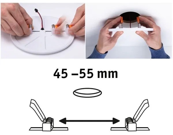 Paulmann 92387 - LED/4,5W IP44 Lampada da incasso da bagno VARIFIT 230V