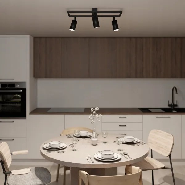 Faretto 3xGU10/30W/230V nero