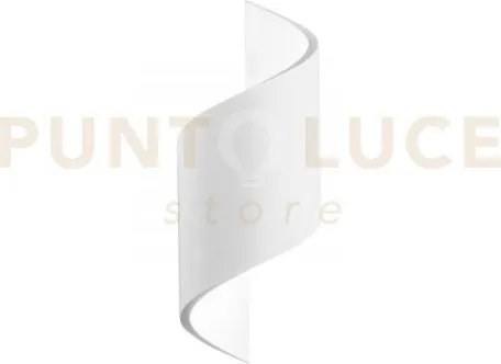 Applique a parete spiral bianca 1 luce attacco g9 12x12x30,5cm in g...