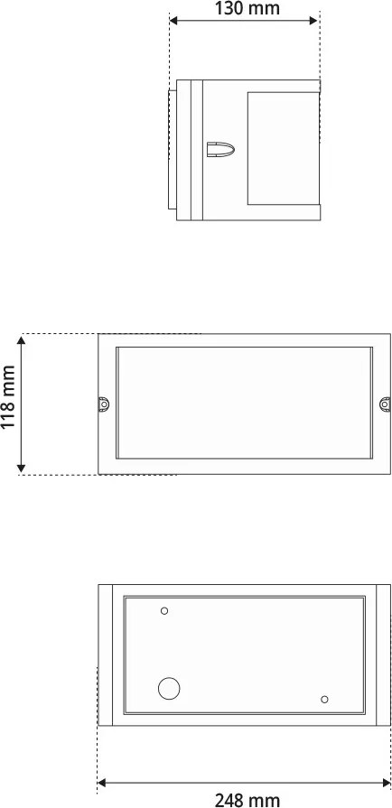 Applique Moon Design E27 Curva per Esterni IP65 - Grigia