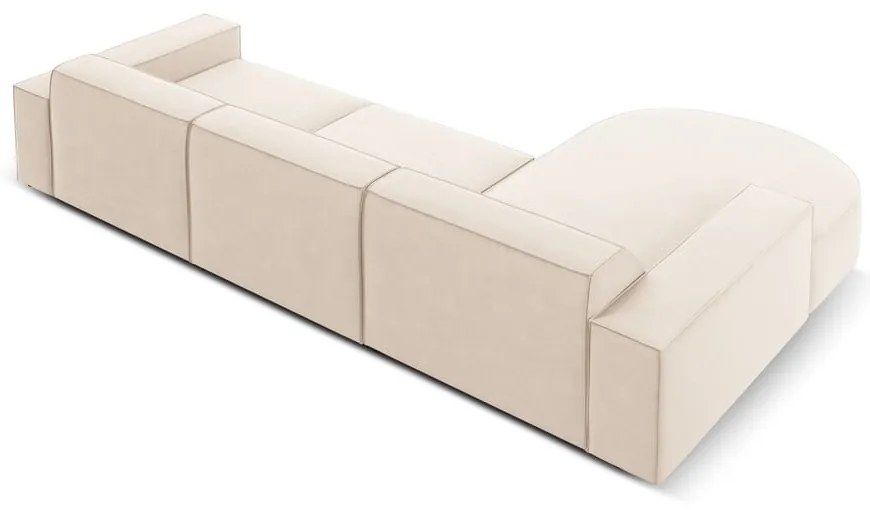 Divano angolare in velluto beige (angolo sinistro) Jodie - Micadoni Home