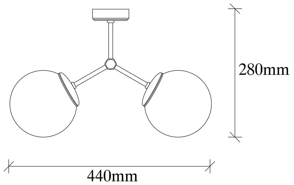Apparecchio da soffitto in bianco e nero Damar - Opviq lights