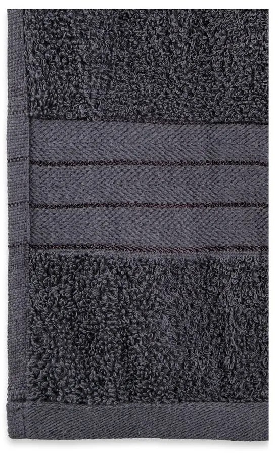 Set di 2 asciugamani in spugna di cotone antracite 70x140 cm - Good Morning