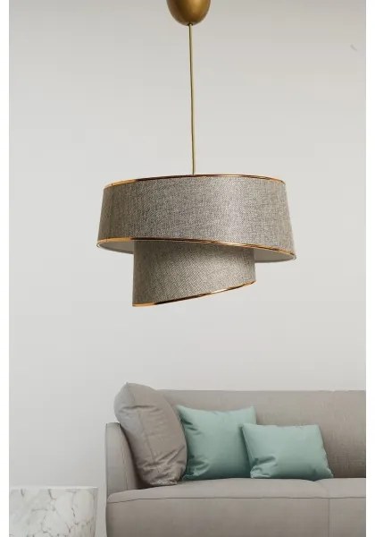 Lampadario su filo BARETTE 1xE27/60W/230V grigio