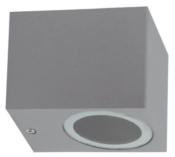 Applique Quadrata Monodirezionale IP65 - GU10 Grigio
