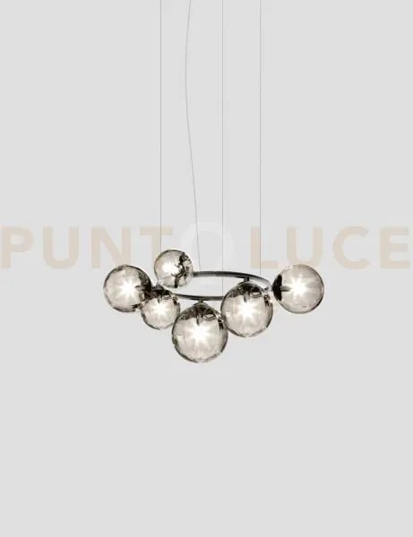 Puppet ring sospensione 7a fume' trasparente nickel nero satinato 7...