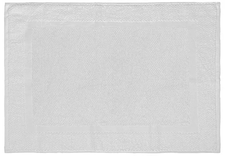 Tappeto scendi doccia 100% cotone in colore bianco 45x65 cm