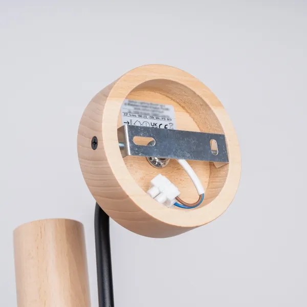 Sollux SL.1668 - Applique TIMBO 1xE27/15W/230V nero/beige/faggio