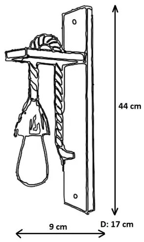Lampada da parete AHSAP 1xE27/40W/230V Pino/Noce